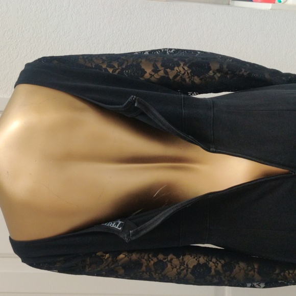 Royal Bones Gothic Romantic Double Corset Hi-Low Lace Sleeve Dress Vampire Witch - Picture 9 of 12